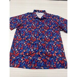 Superman DC Comics Men's Button-Down Short Sleeve Shirt Size L